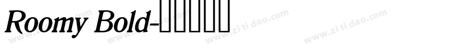 Roomy Bold字体转换